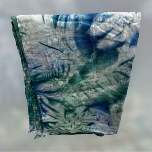 Blue and Green Tie-Dye Sarong. One Size Fits All.
